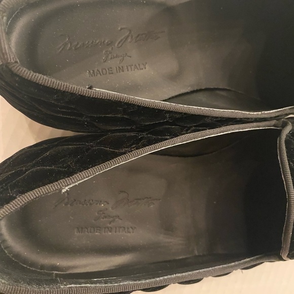 Massimo Matteo Men's Black Quilted Velvet Loafers 8.5 New - Picture 6 of 16